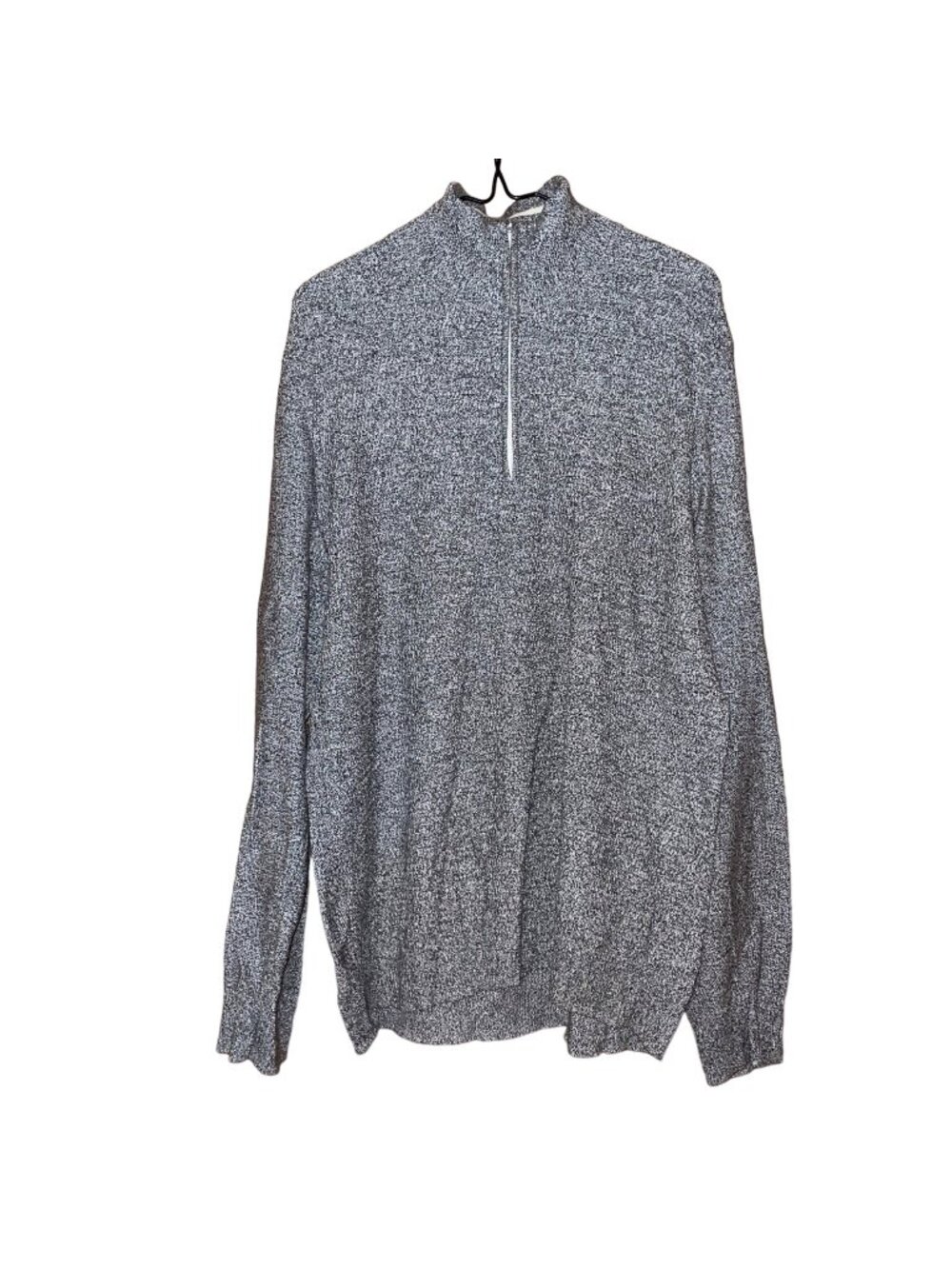 Calvin Klein Mens Black & White Half-Zip Sweater Size XL